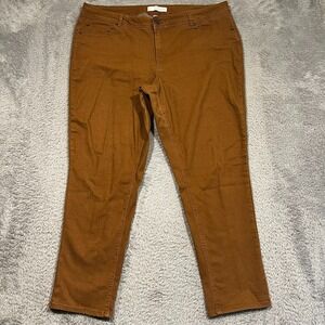 Cato Est 1946 Hi-Rise Jeans Brown Stretch‎ Women's Plus Size 18W 42x29